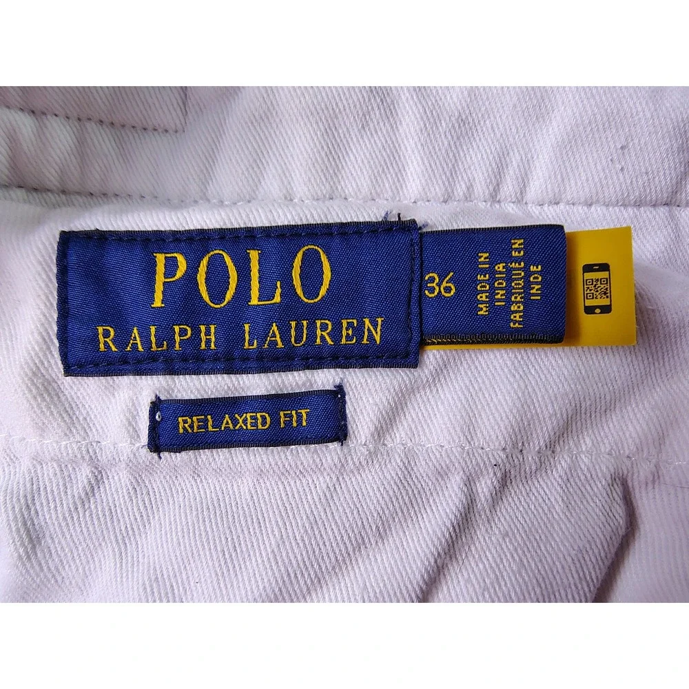 Polo Ralph Lauren Military Field Cargo Shorts‎ White Utility Surplus Chino 36